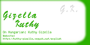 gizella kuthy business card